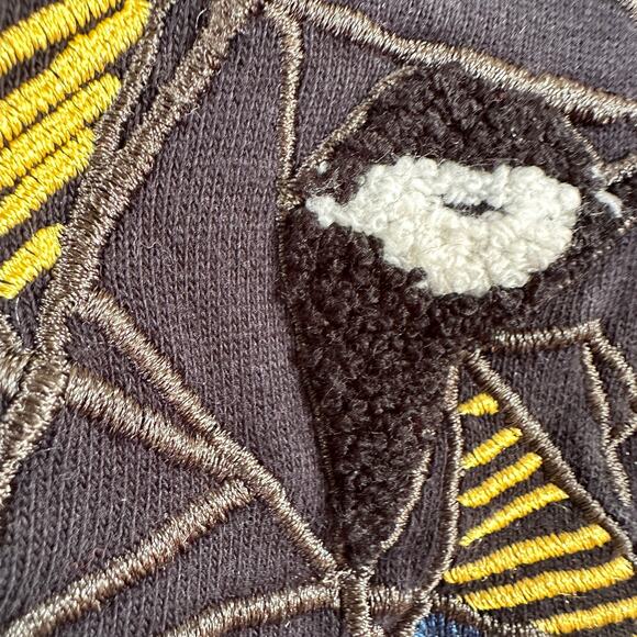 NOIZE AMSTERDAM Panther Sweatshirt Mens SMALL Black Crew Neck Long Sleeve - Picture 5 of 11